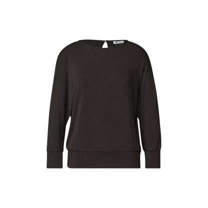 Brown Viscose Long Sleeve T-Shirt
