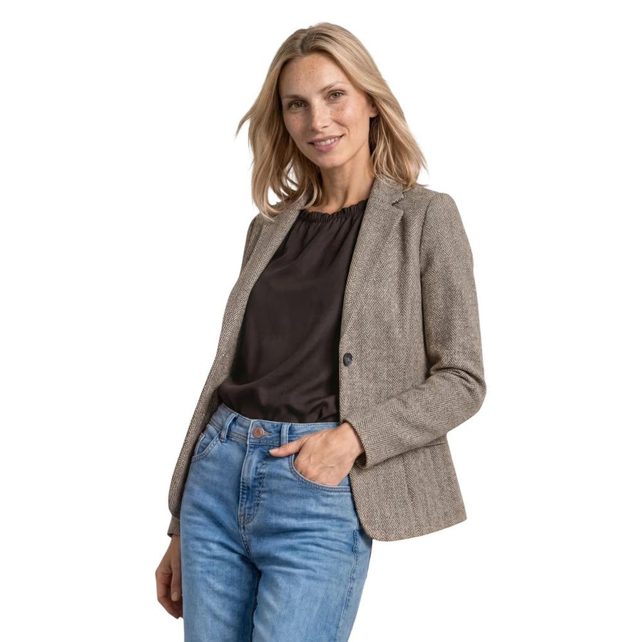 Brown Polyester Blazer