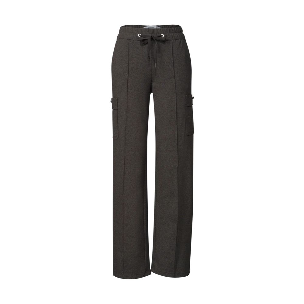 Brown Polyester Cargo Pants