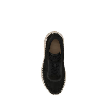Black Nylon Athletic Sneakers