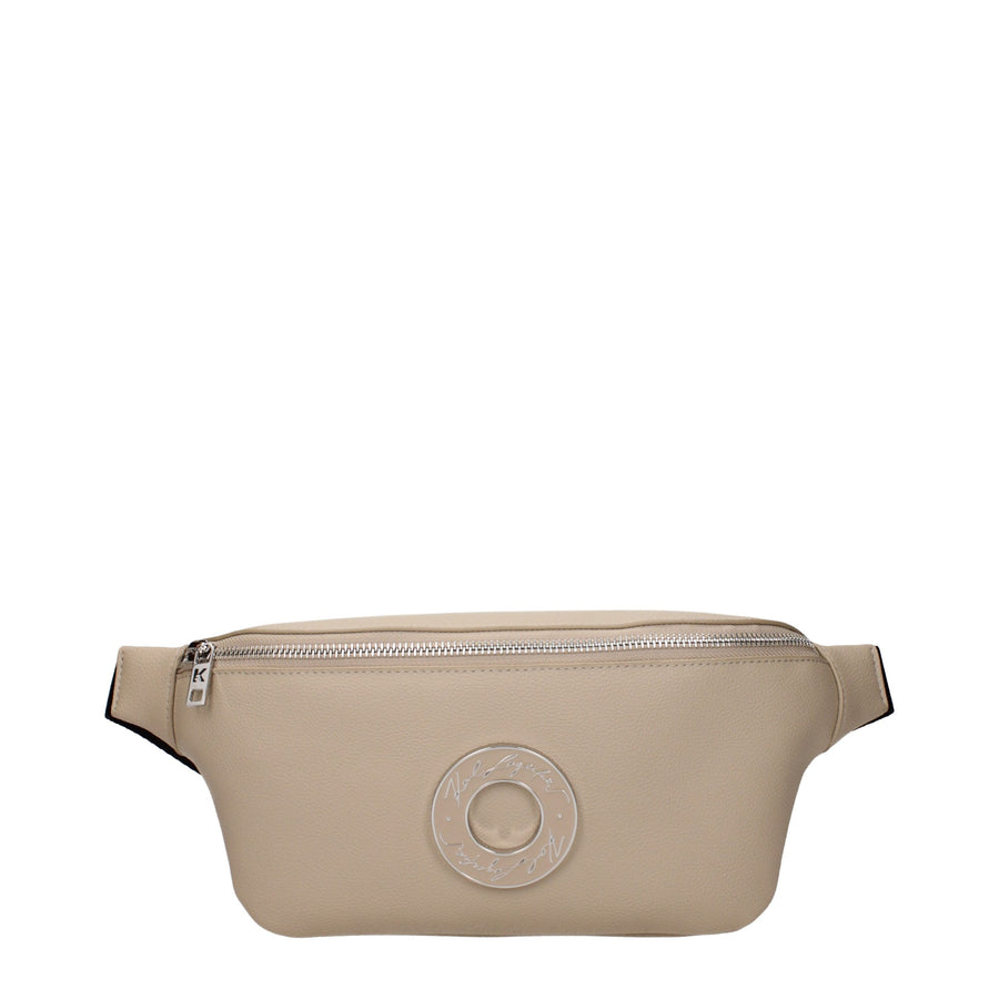 Beige Leather Backpack