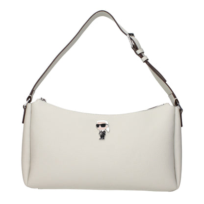 Gray Leather Shoulder Bag