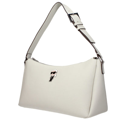 Gray Leather Shoulder Bag