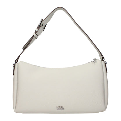 Gray Leather Shoulder Bag
