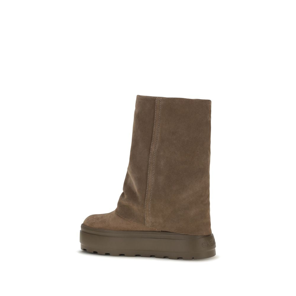 Brown Calf Leather Bos Taurus Flat Boots