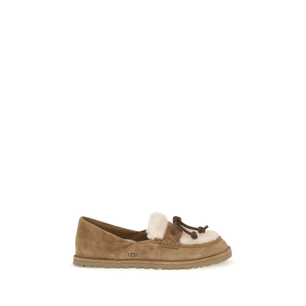 Beige Suede Leather Slip-On Loafers