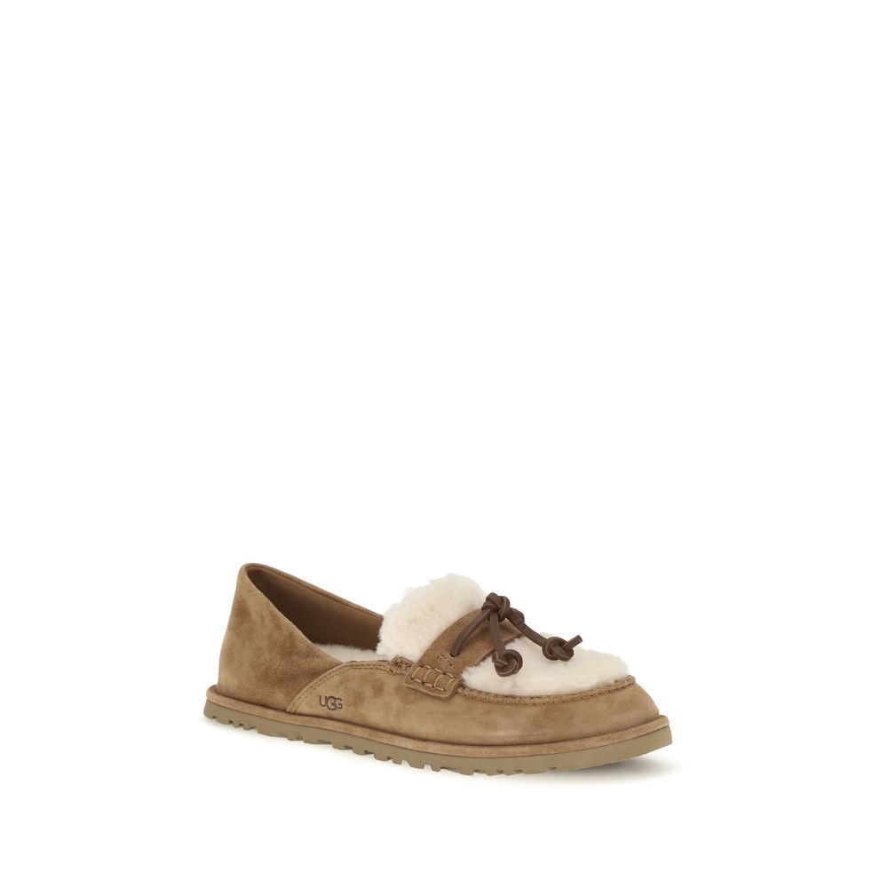 Beige Suede Leather Slip-On Loafers