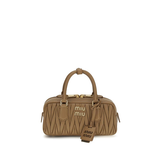Beige Calf Leather Bos Taurus Shoulder Bag