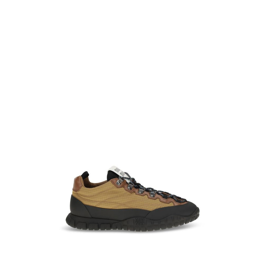 Beige Polyamide Athletic Sneakers