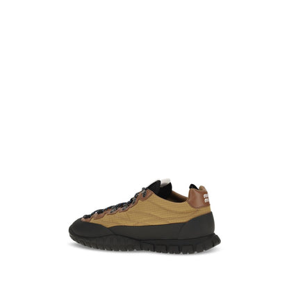 Beige Polyamide Athletic Sneakers