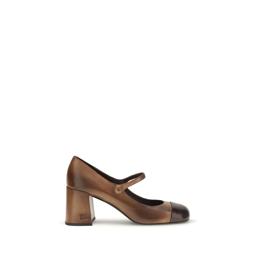 Brown Calf Leather Bos Taurus Ballet Flats