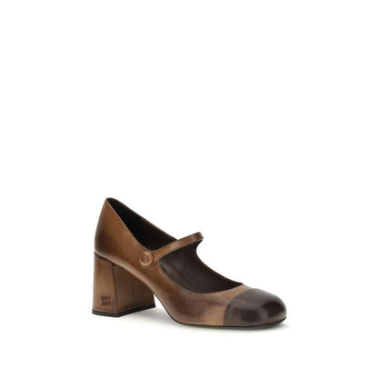Brown Calf Leather Bos Taurus Ballet Flats