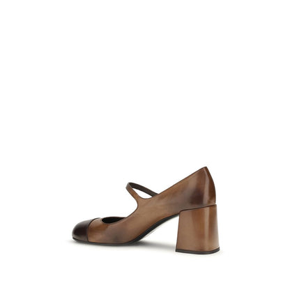 Brown Calf Leather Bos Taurus Ballet Flats