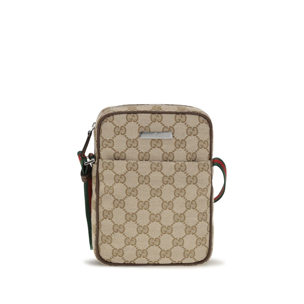 Beige Fabric Shoulder Bag