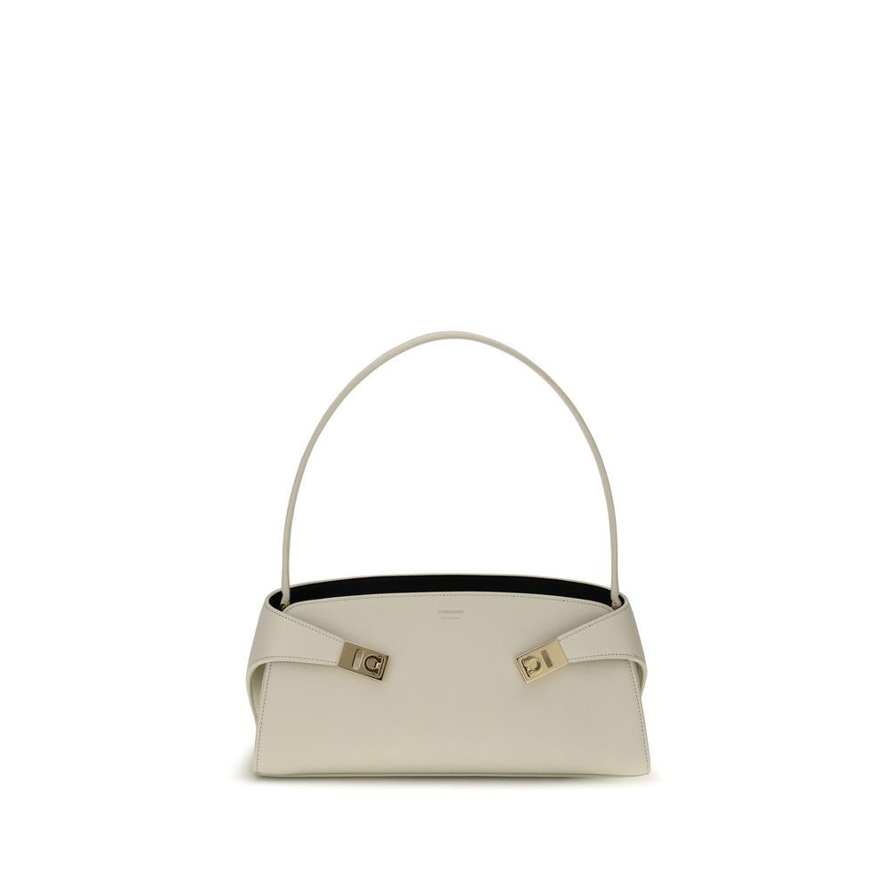 Beige Calf Leather Bos Taurus Shoulder Bag