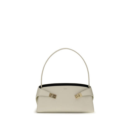 Beige Calf Leather Bos Taurus Shoulder Bag