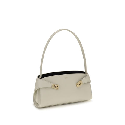 Beige Calf Leather Bos Taurus Shoulder Bag