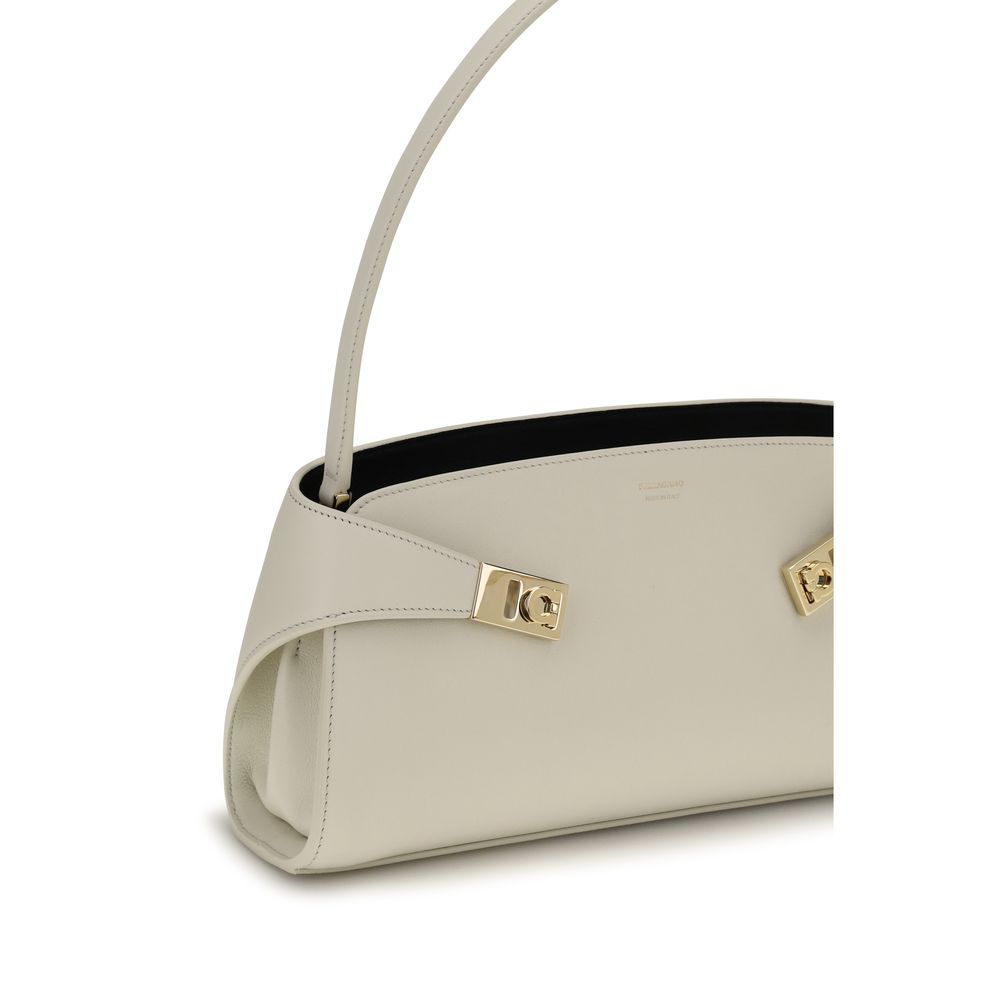 Beige Calf Leather Bos Taurus Shoulder Bag