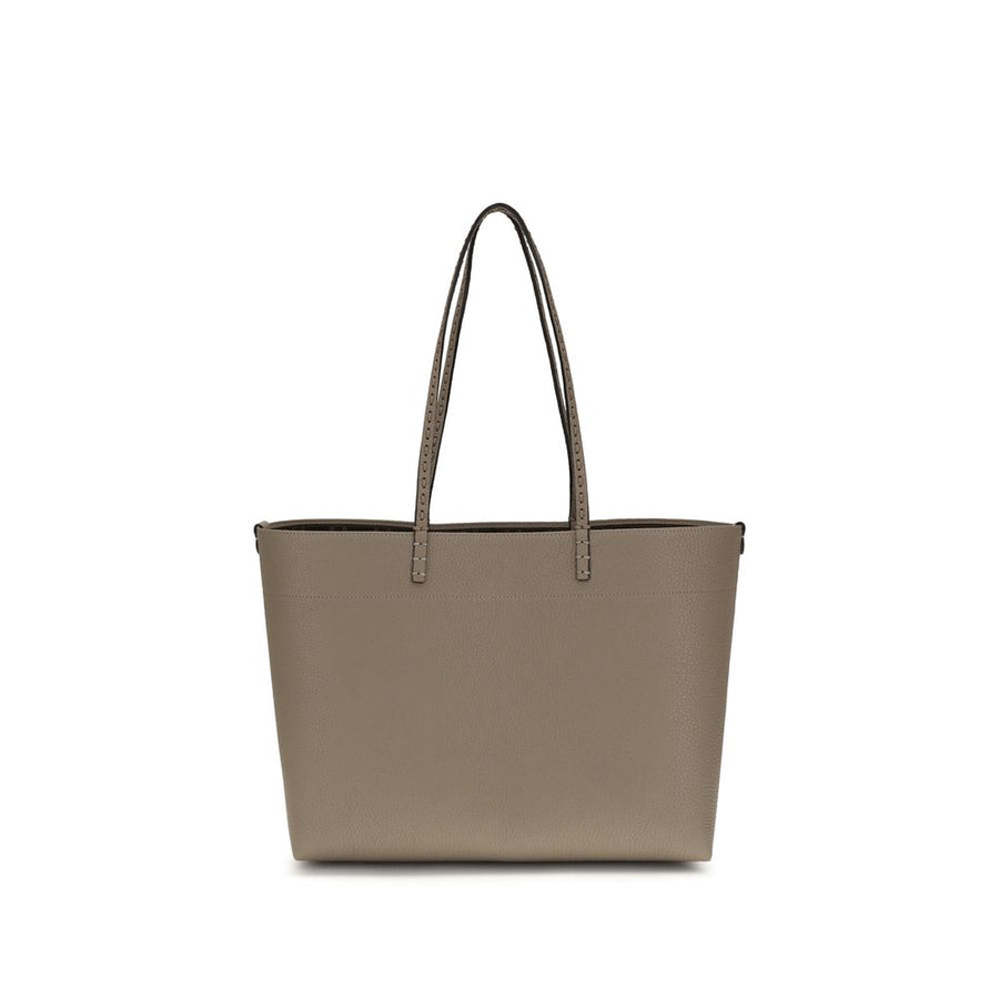 Beige Calf Leather Bos Taurus Shoulder Bag