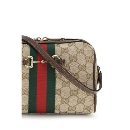 Beige Fabric Shoulder Bag