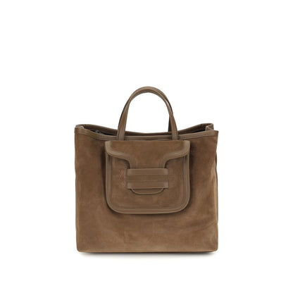 Brown Suede Leather Shoulder Bag