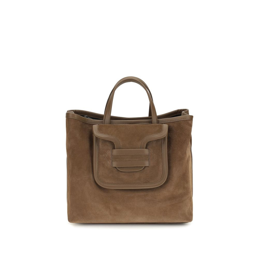 Brown Suede Leather Shoulder Bag