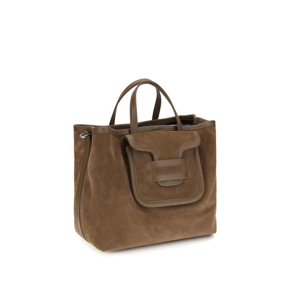 Brown Suede Leather Shoulder Bag