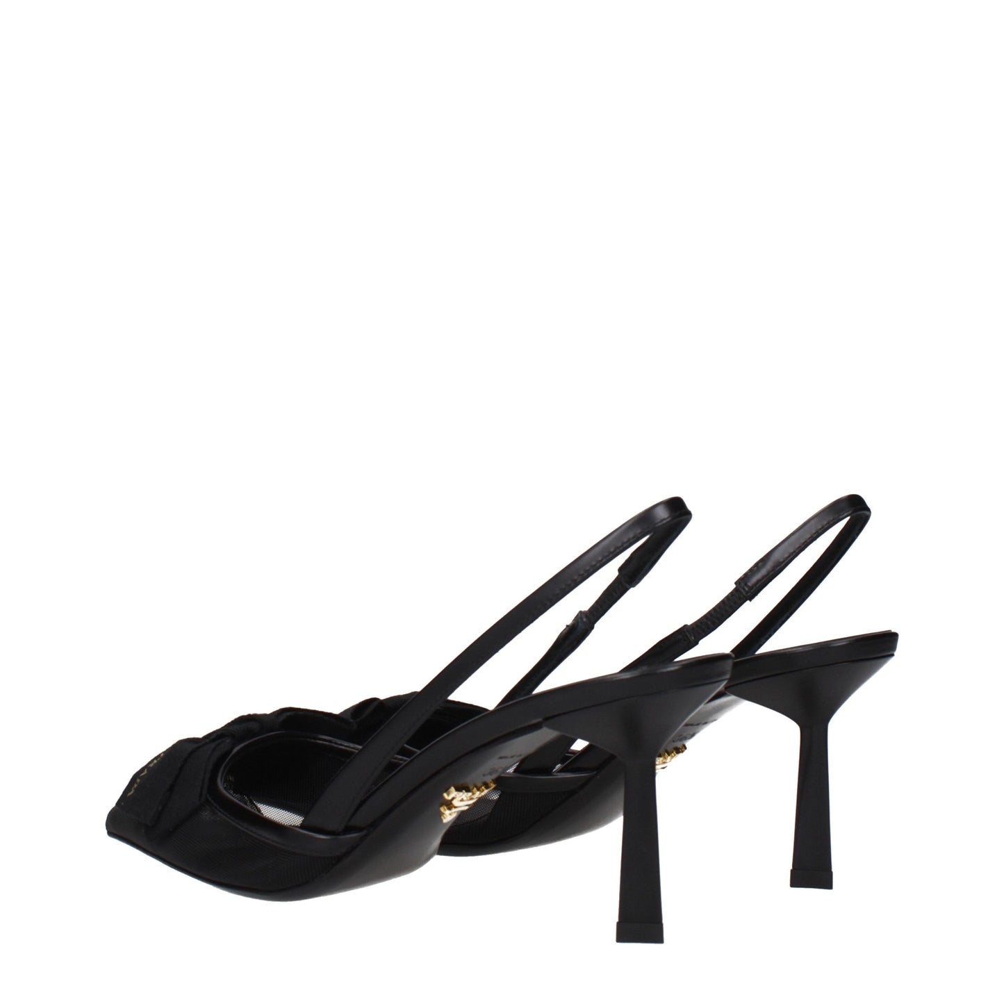 Black Fibres High Heel Pumps