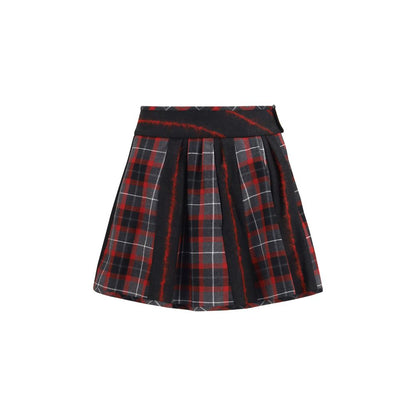 Red Wool Oves Aries Mini Skirt