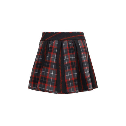 Red Wool Oves Aries Mini Skirt