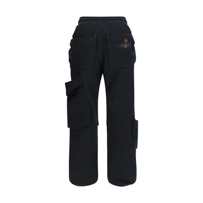 Black Cotton Athletic Pants