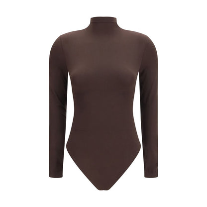 Brown Polyamide Bodysuit