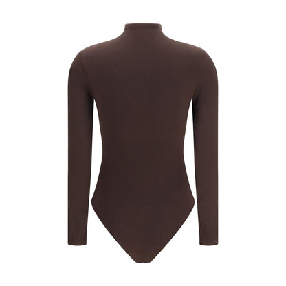 Brown Polyamide Bodysuit