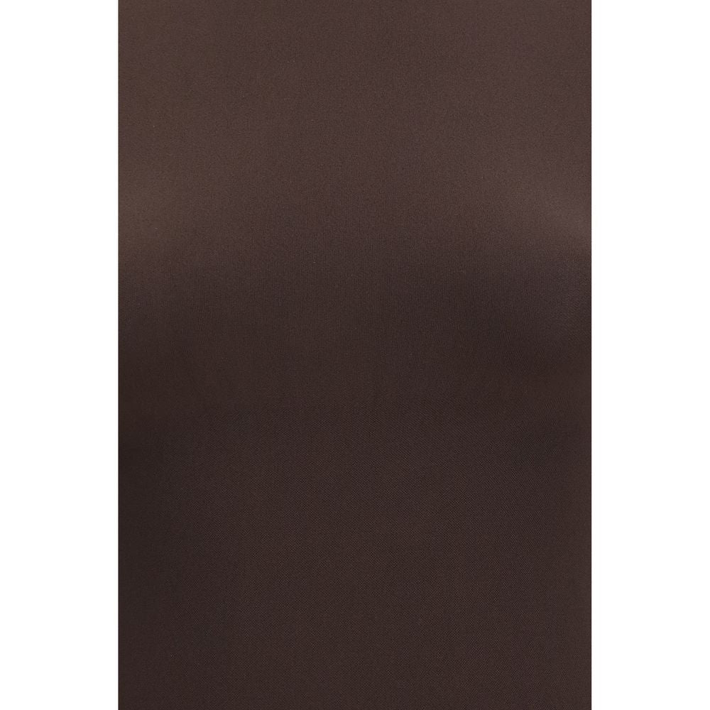 Brown Polyamide Bodysuit
