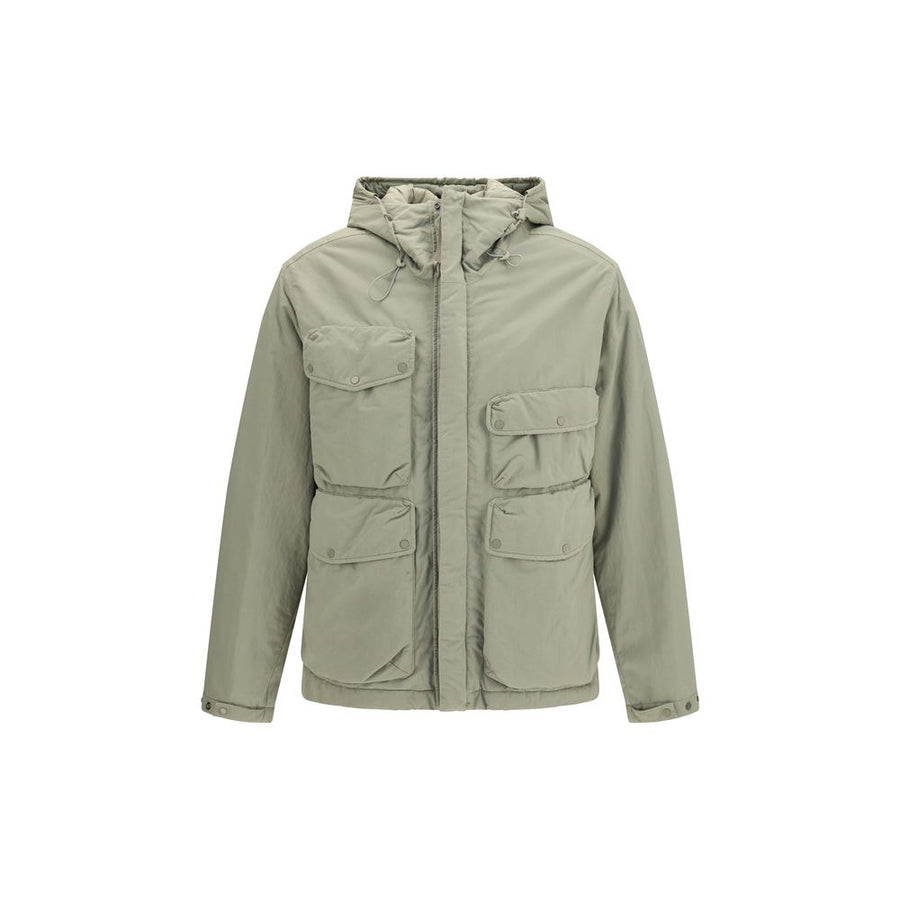 Gray Polyamide Full-Length Jacket
