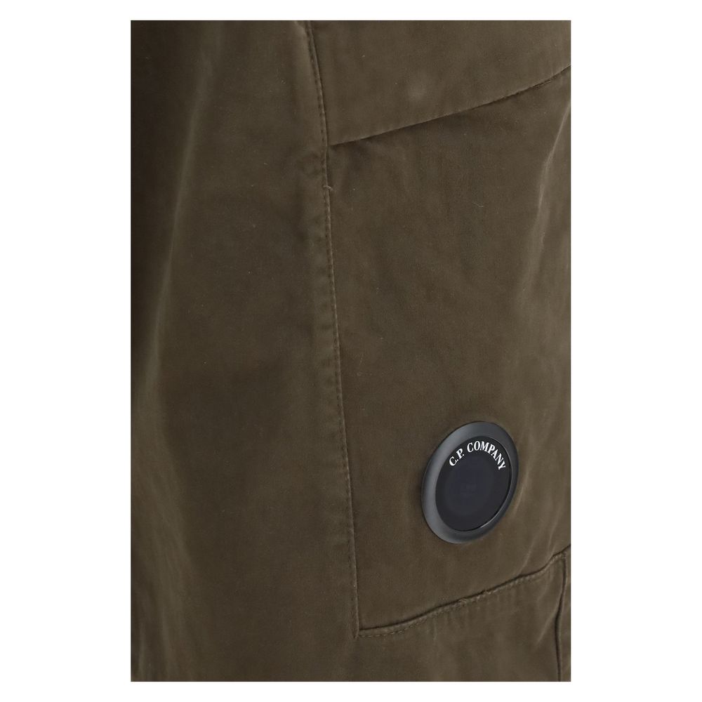 Bicolor Cotton Cargo Pants