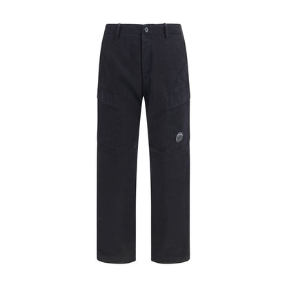 Black Cotton Cargo Pants