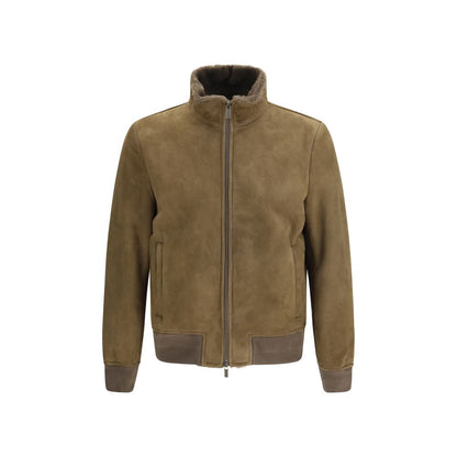 Brown Lamb Ovis Aries Full-Length Jacket