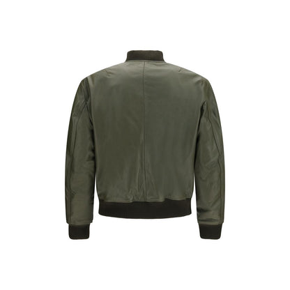 Bicolor Calf Leather Bos Taurus Leather Jacket