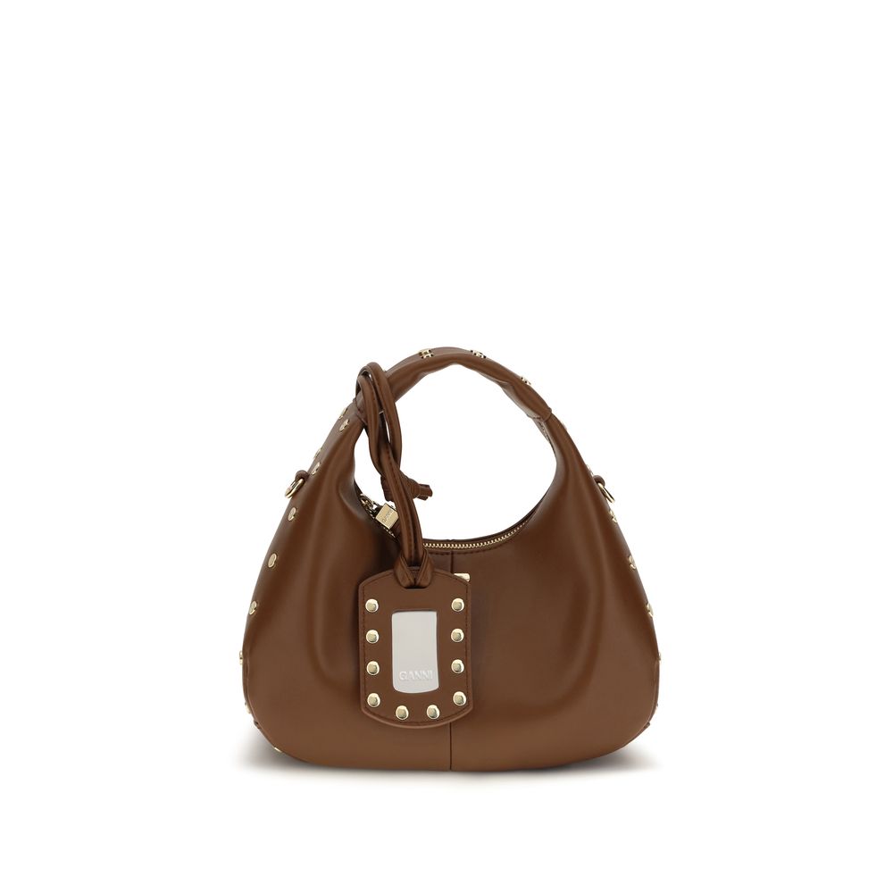 Brown Recycled Leather Shoulder Bag