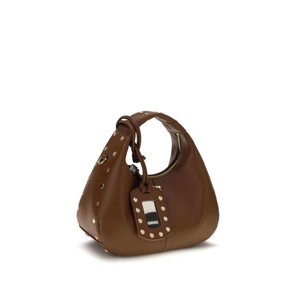 Brown Recycled Leather Shoulder Bag