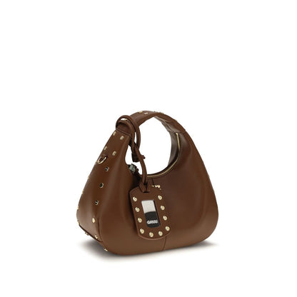 Brown Recycled Leather Shoulder Bag