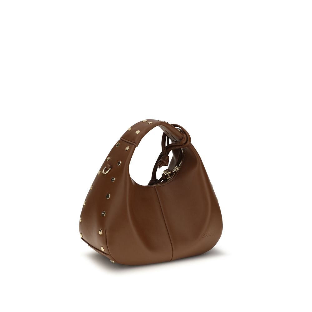 Brown Recycled Leather Shoulder Bag