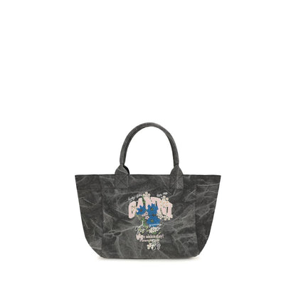 Gray Cotton Shoulder Bag
