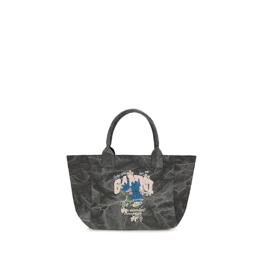Gray Cotton Shoulder Bag