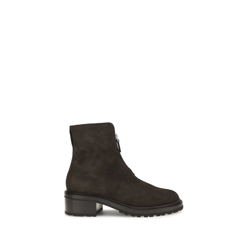Brown Suede Leather Ankle Boots