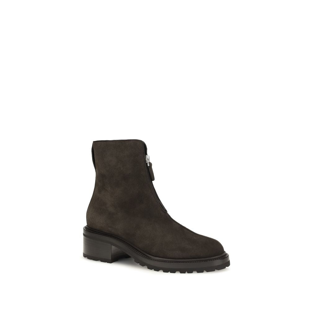 Brown Suede Leather Ankle Boots