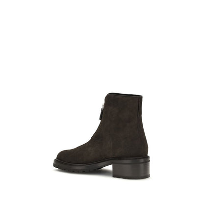 Brown Suede Leather Ankle Boots