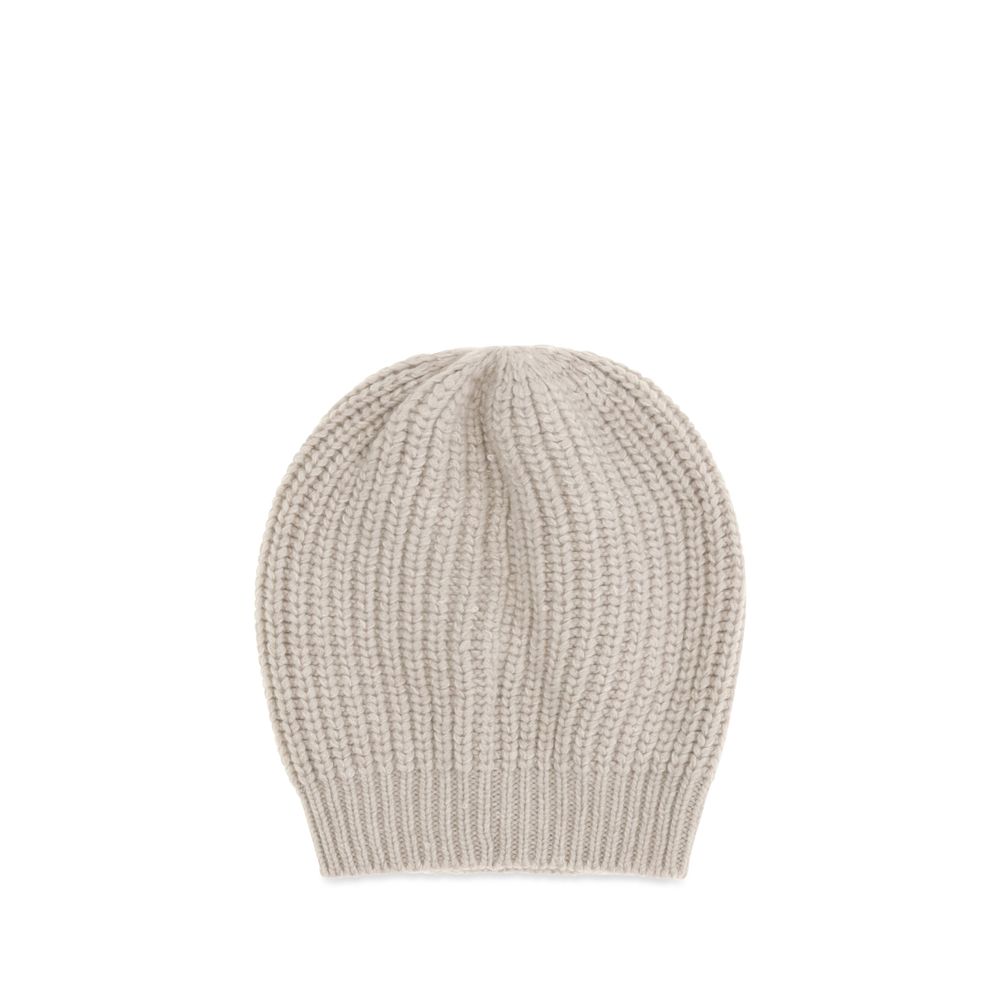 Beige Silk Beanie