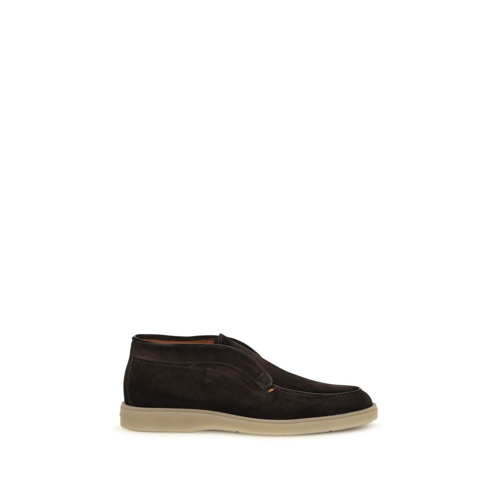 Brown Suede Leather Slip-On Loafers